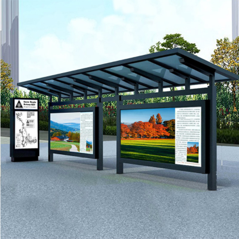 The design and composition of the bus shelter